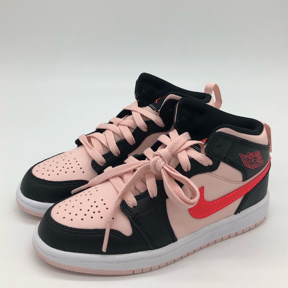 New AIR JORDAN 1 MID (PS) ATMOSPHERE / INFRARED 23-BLACK 640734-604 no box lid - Picture 5 of 6